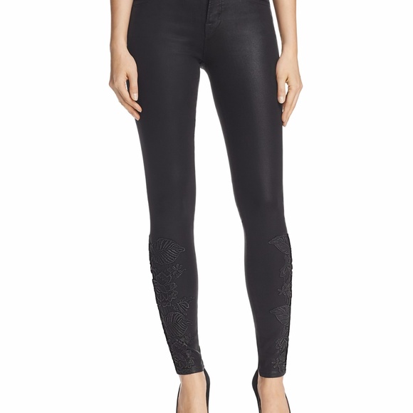 NWT J Brand Black 901 Low Rise Coated Stealth Jeans size 26 or 29 - Picture 1 of 9